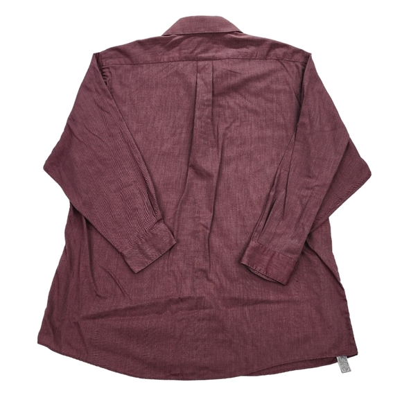 Van Heusen Hampton Twill Button Up Shirt Men's Red Size XXL Easy Care - Picture 3 of 6